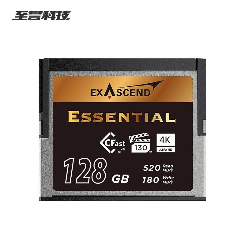 Exascend  ʼ ø CFast 2.0, VPG 130 ޸ ī, б 520 MB/s CFast Ÿ I, 4K ī޶, 128GB, 256GB, 512GB, 1TB